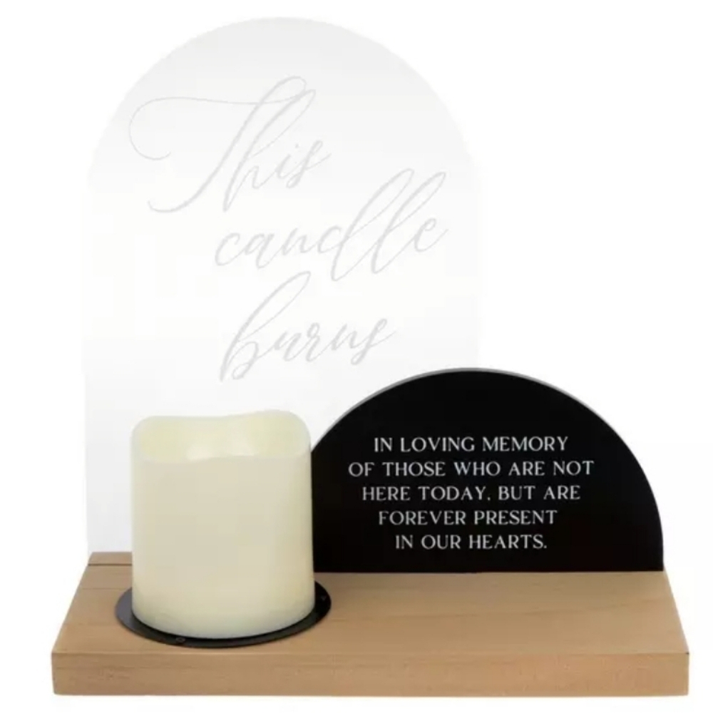 Elegant Memory Candle Holder with Cream Candle